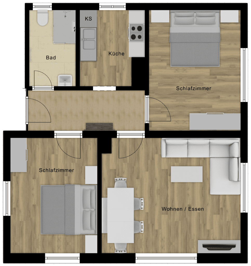 Grundriss Ferienwohnung Erdgeschoss